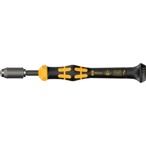 Отвёртка 1460 ESD динамометрическая Kraftform Micro, 0,05-0,11 Н·м, длина 131 мм, WERA Арт. 074810/010