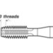 Метчик DIN 374 форма C HSS-E, Rd 10×1/10, общая длина 100 мм, резьба 28 мм, хвостовик 7 мм, квадрат 5,5 мм, VOELKEL Арт. 79442
