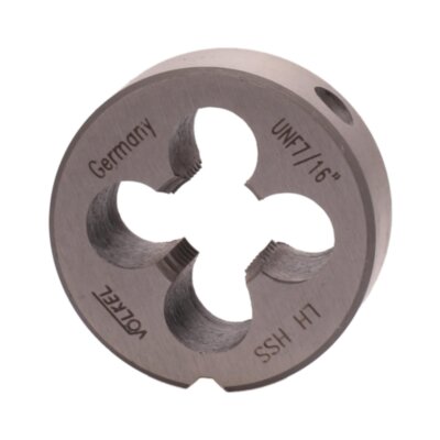 Плашка левая Volkel UNF 7/16"-20 HSS DIN EN 22568 2A 30x11мм V24220
