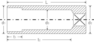 Головка торцевая 8 мм, длина 50 мм, привод 1/4", шестигранник AS-Drive, STAHLWILLE Арт. 01020008