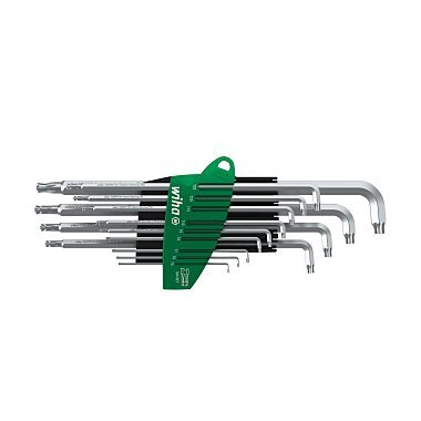 Набор штифтовых ключей в держателе ProStar Stubby, сферическая головка TORX, титановое серебро, 13 предм. (серия 366BET) WIHA 40979