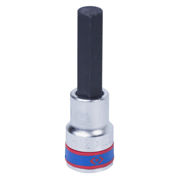 Насадка (бита) торцевая 1/2", HEX, 12 мм, L = 80 мм KING TONY 403512