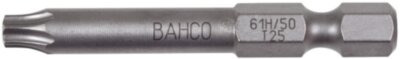 1/4"Биты под винты особо прочные торсионные TORX T10, L=50 мм, 5ШТ BAHCO Арт. 61H/50T10
