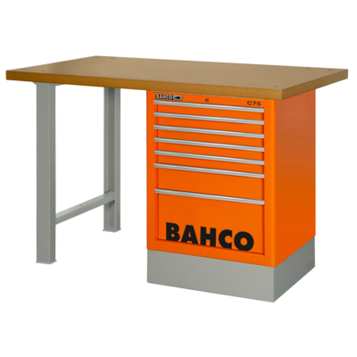 Верстак с выдвижными ящиками, столешница из МДФ BAHCO Арт. 1495K6CBKWB18TD