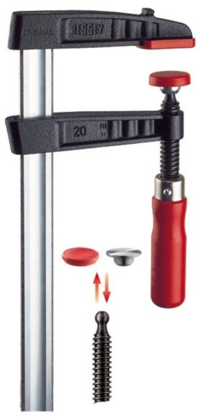 Струбцина из ковкого чугуна TG с надежной деревянной ручкой BESSEY TG60S14