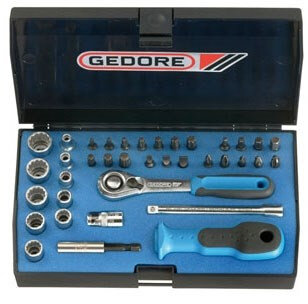 Набор торцевых головок 1/4", 37 предметов UD-IN-IS-PH-PZ-TX Тип. D 20 KAU-20 GEDORE Арт. 2010348