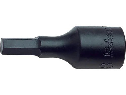 Головка с битой с квадратом 1/2" под шестигранник 3/8", длина 60 мм, D 23 мм, H1 15,5 мм, H2 38 мм, KO-KEN Арт. 4012A-60 3/8"