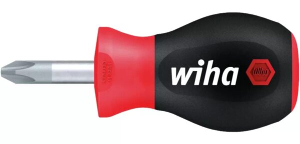 Отвёртка SoftFinish короткая PH1×25 мм, WIHA Арт. 26968