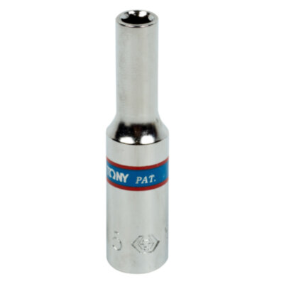 Головка торцевая глубокая шестигранная 1/4", 5 мм KING TONY 223505M