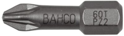 1/4"Биты под винты торсионные Pozidriv PZ2, L=25мм, 10ШТ BAHCO Арт. 60T/PZ2
