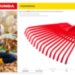 GRINDA GQ-15, 15 плоских зубцов размеры 350 х 40 х 310 мм, без черенка, первичный полиэтилен, веерные грабли (421879)