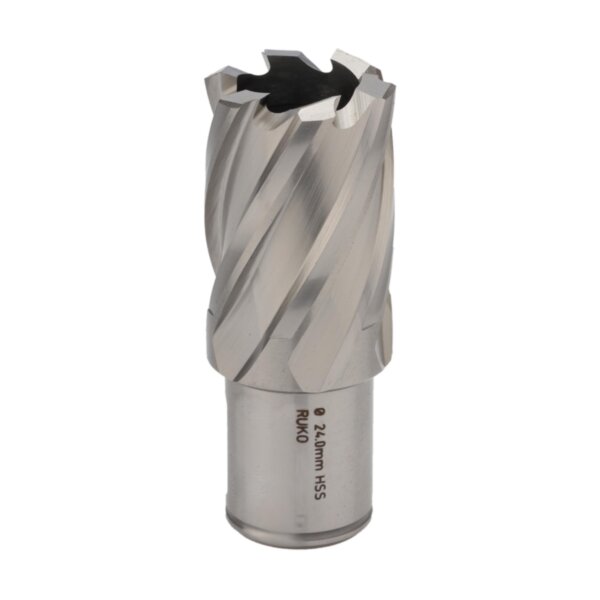 Сверло корончатое по металлу Ruko 24x30мм Weldon19 HSS-G 108224
