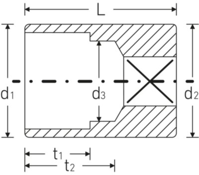 Головка торцевая 40aD, 3/16", длина 23 мм, привод 1/4", бихекс AS-Drive, STAHLWILLE Арт. 01530012