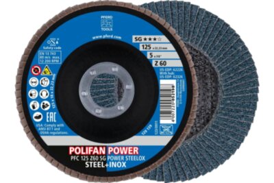 Круг лепестковый POLIFAN PFC SG STEELOX, 125×22,23 мм, конический, Z60, PFERD Арт. 67786125