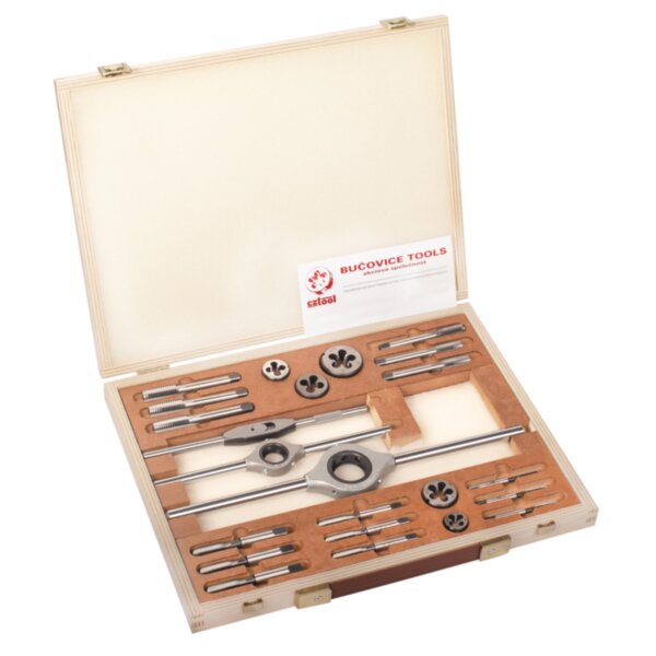 Набор метчиков и плашек Bucovice Tools UNC 1/4"-1/2" 115CrV3 25пр 315100
