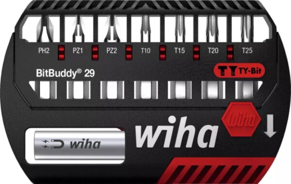 Набор бит BitBuddy TY, 29 мм, Phillips, Pozidriv и TORX, 8 предметов, 1/4", WIHA Арт. 42138