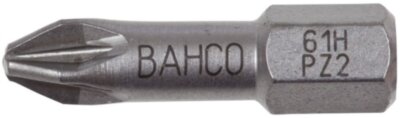 1/4"Биты под винты особо прочные торсионные Pozidriv PZ2, L=25мм, 10ШТ BAHCO Арт. 61H/PZ2