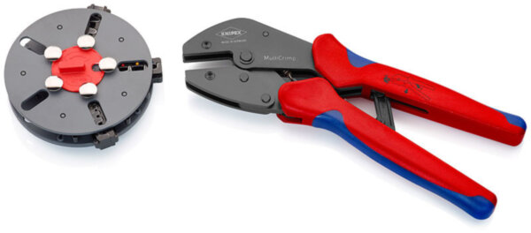 Обжимные клещи с магазином для смены плашек и 3 профилями обжима MultiCrimp KNIPEX 97 33 01