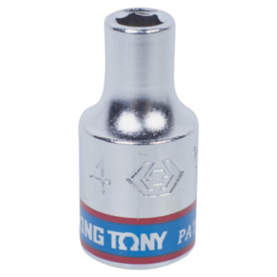 Головка торцевая стандартная шестигранная 1/4", 4 мм KING TONY 233504M